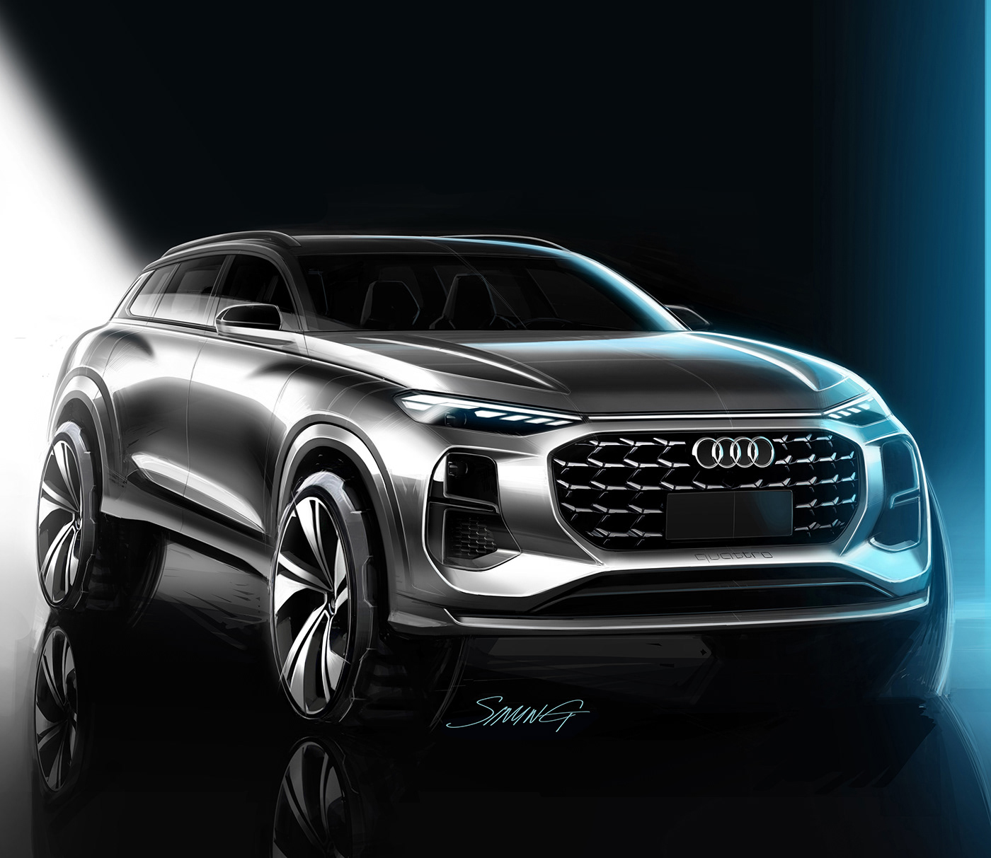 Audi car design sketch