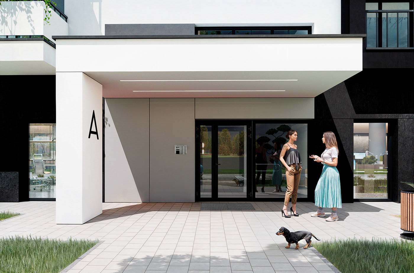 architecture visualization exterior Render modern