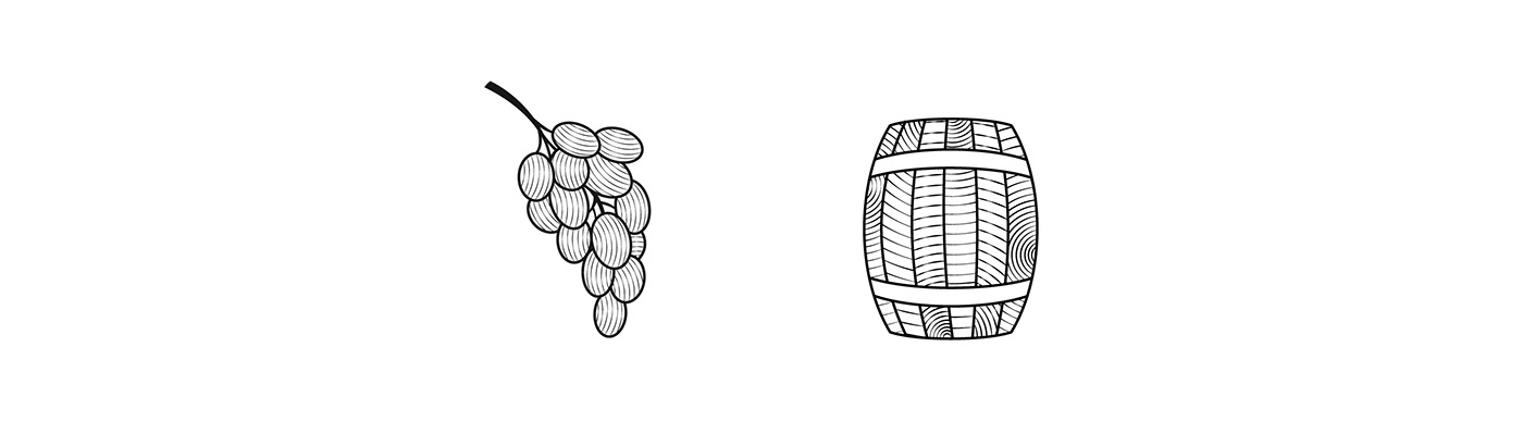alcohol bar brand branding  grapes identity ilustration lavinetemple restaurant wine