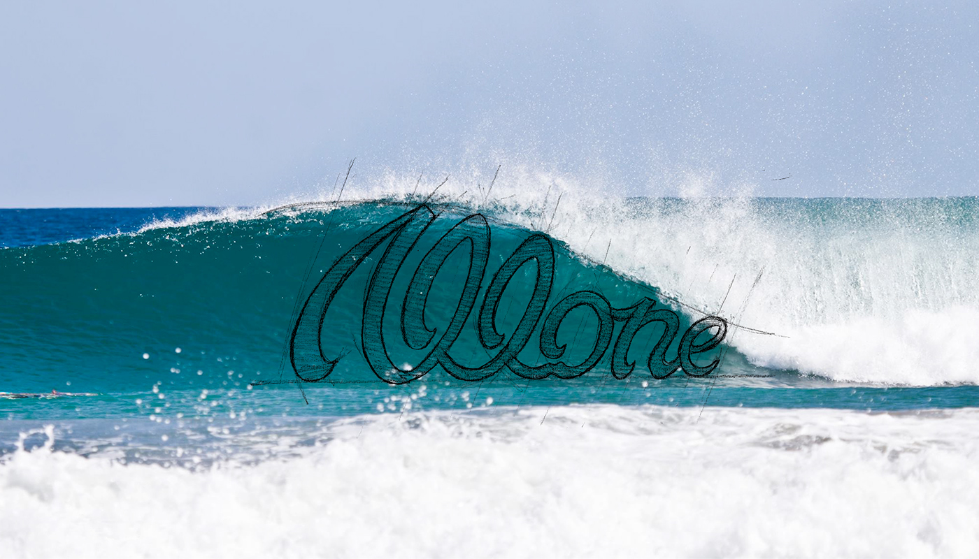 lettering handmade Surf Portugal Surfbrand allone Azores brand logo