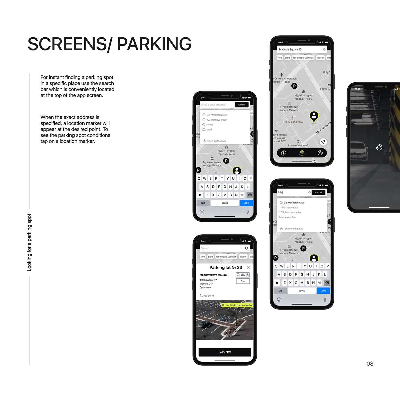 app design application car Driving Figma Mobile app parking UI/UX user interface UX design