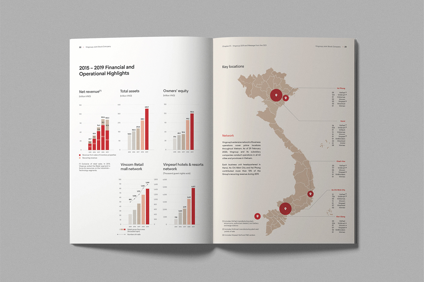 annual report caay editorial graphic design  vietnamese vingroup