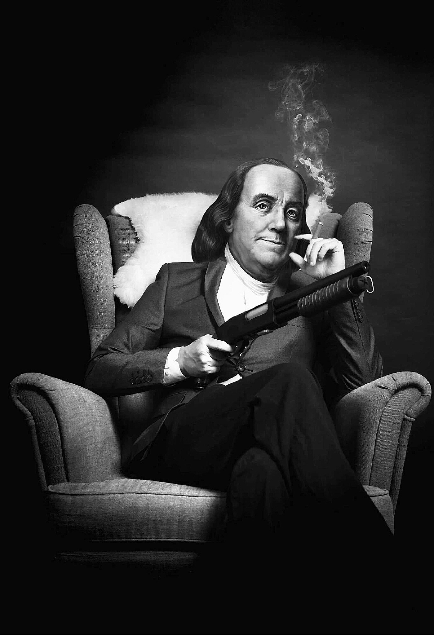 Benjamin Franklin dollar ILLUSTRATION  money photoshop politics portrait