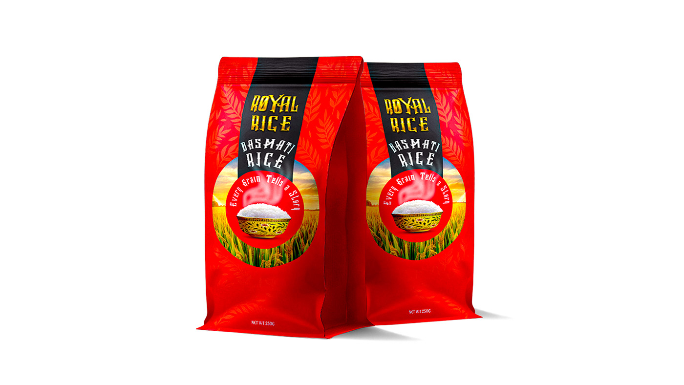 Pouch Design  Pouch Packaging Pouch Bag pouch label Rice Packaging Rice Rice packet Food Packaging label design product packaging