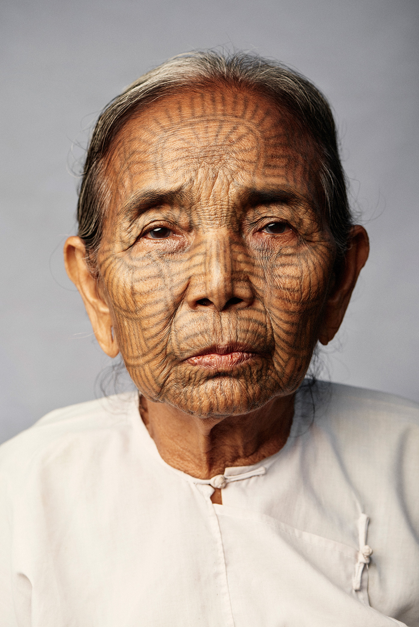 chin tribe portrait burma myanmar asia woman tattoo tribal tattoos