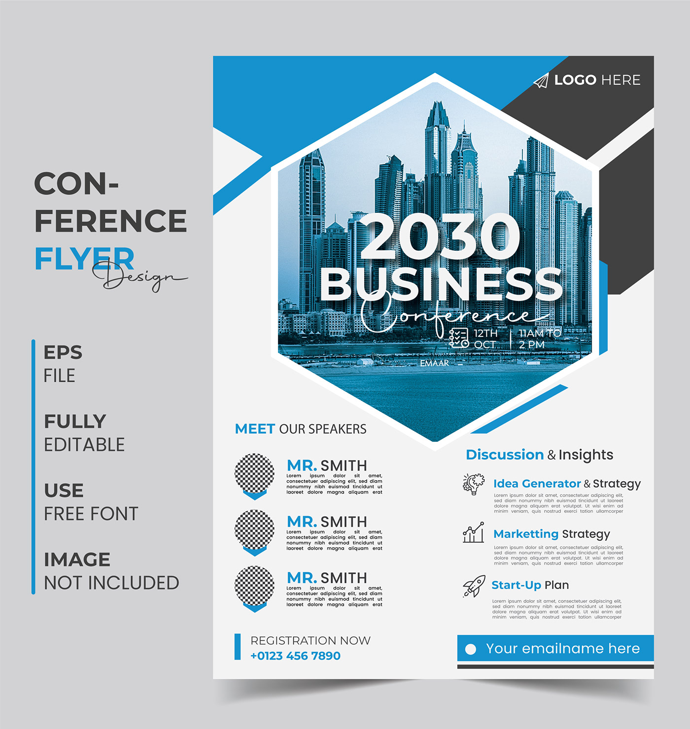 flyer Flyer Design flyer template print ready conference conference flyer business flyer Corporate Flyer Design Meeting Flyer