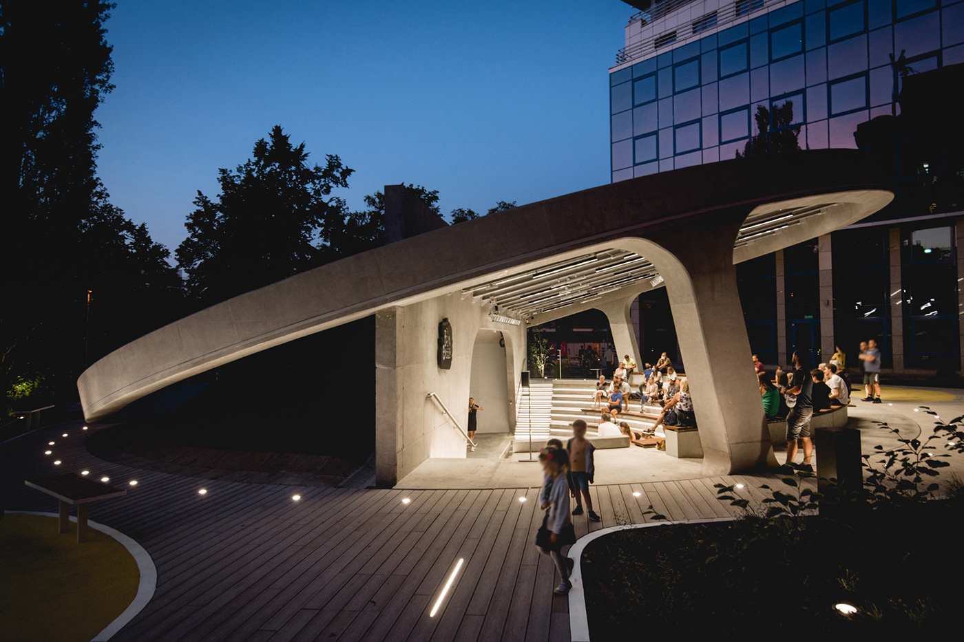 amphitheatre concrete cultural Landscape mode:lina modelina architekci Office poland warsaw