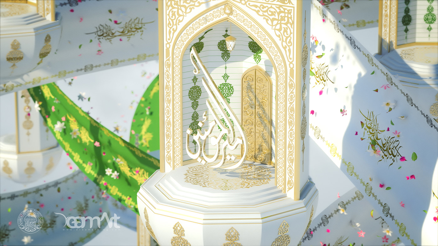 design broadcast branding  cinema 4d islamic arabic graphic design  brand identity motion graphics  3D