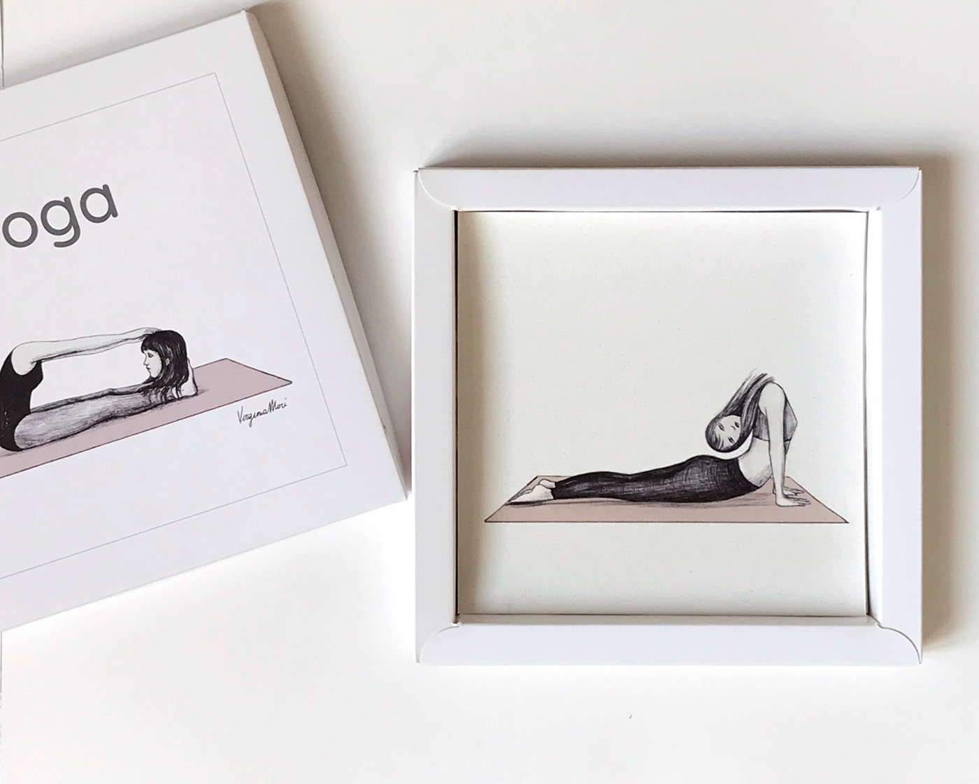 artprint artwork box design Drawing  Health ILLUSTRATION  Packaging Yoga ink
