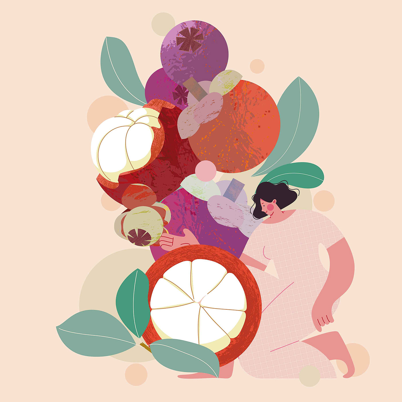 apple avocado cherry citrus Digital Art  Fruit ILLUSTRATION  packaging design passion fruit pomegranate