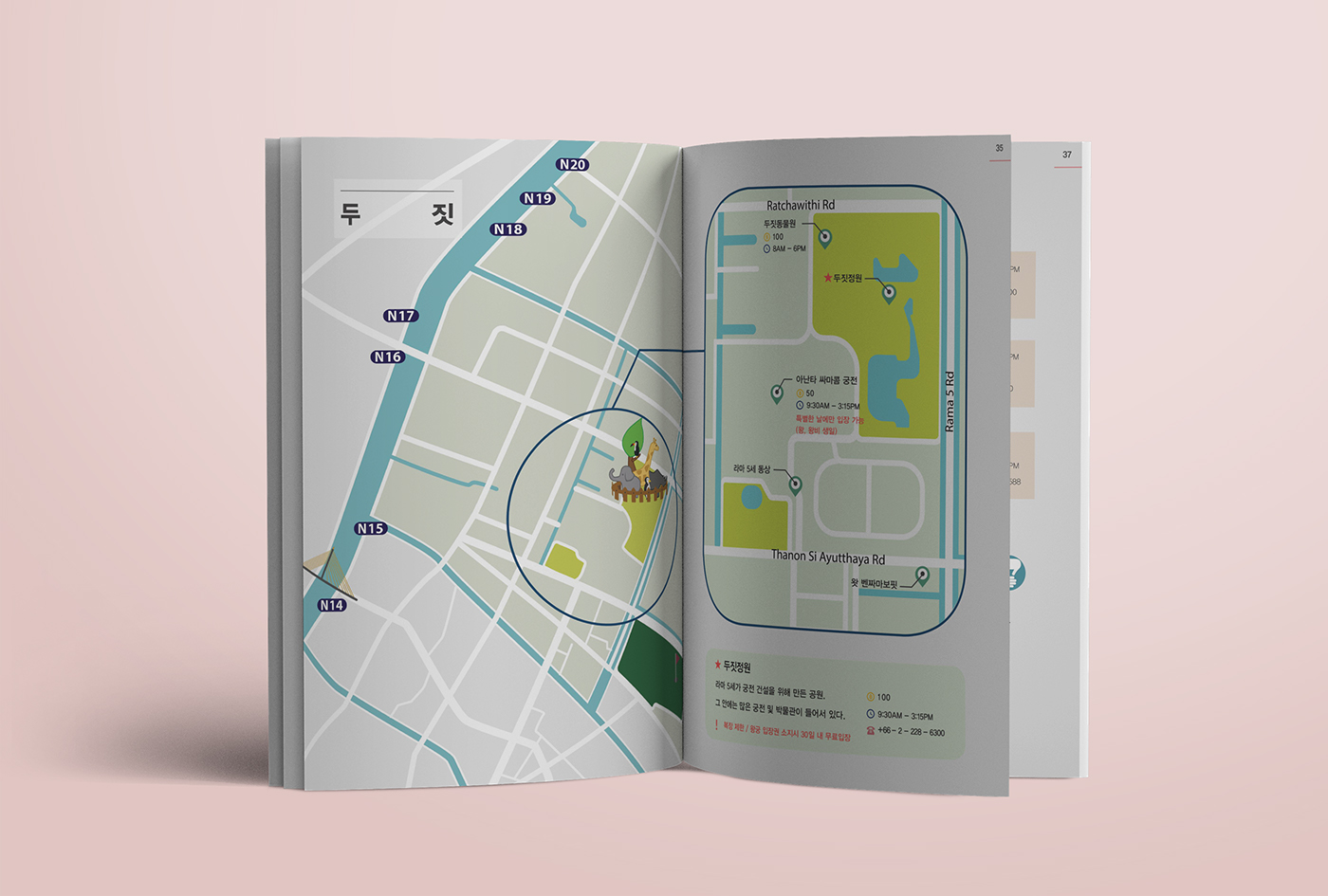 Bookdesign map illustration guide book Thailand graduation project ILLUSTRATION  infographic