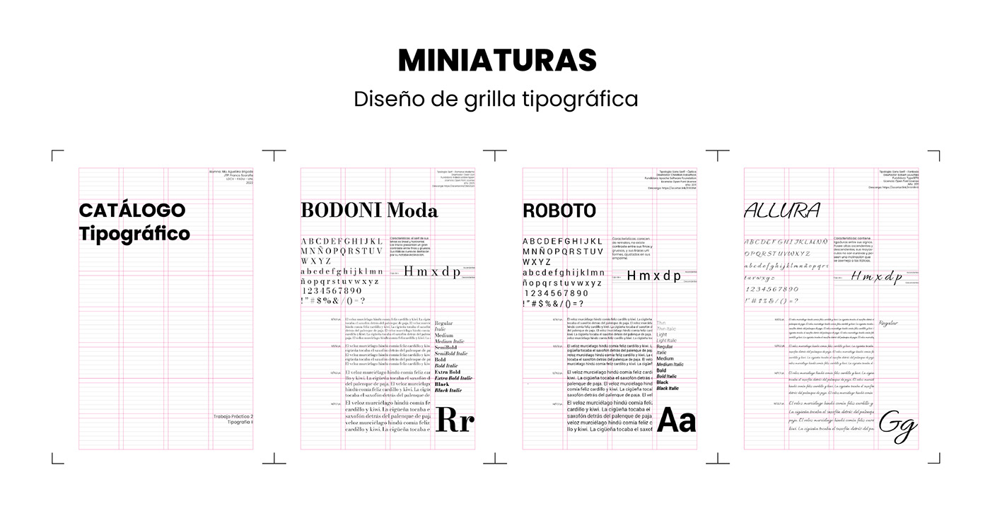 catalogo Diseño editorial editorial grilla letras tipografia typography  