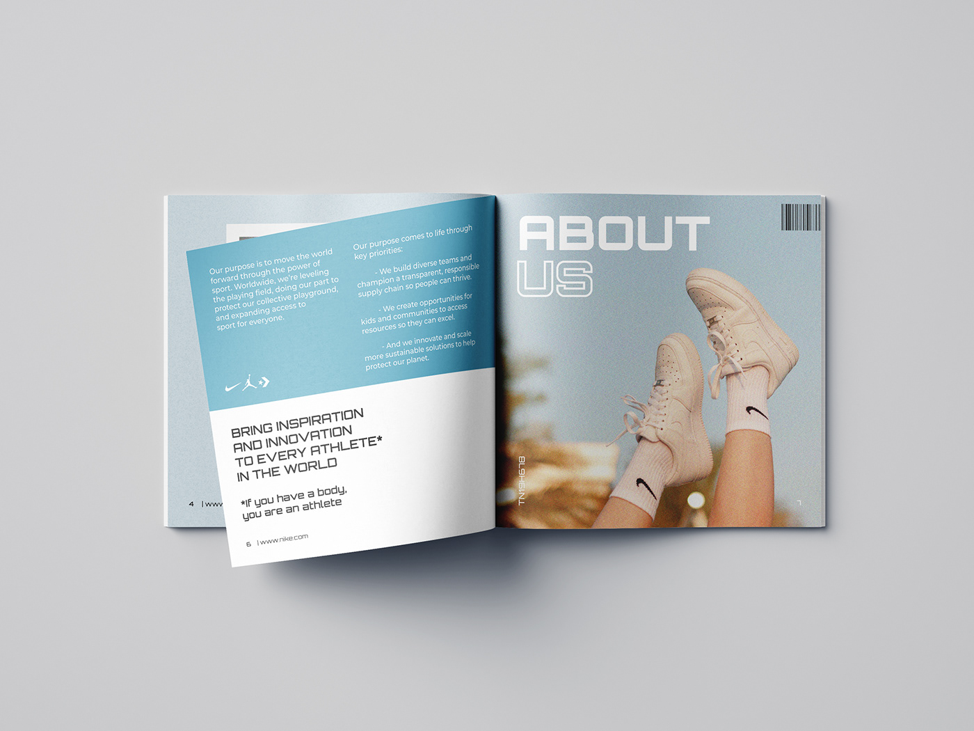Catalogue Catalogue design Layout editorial InDesign adobe Nike shoes Fashion 