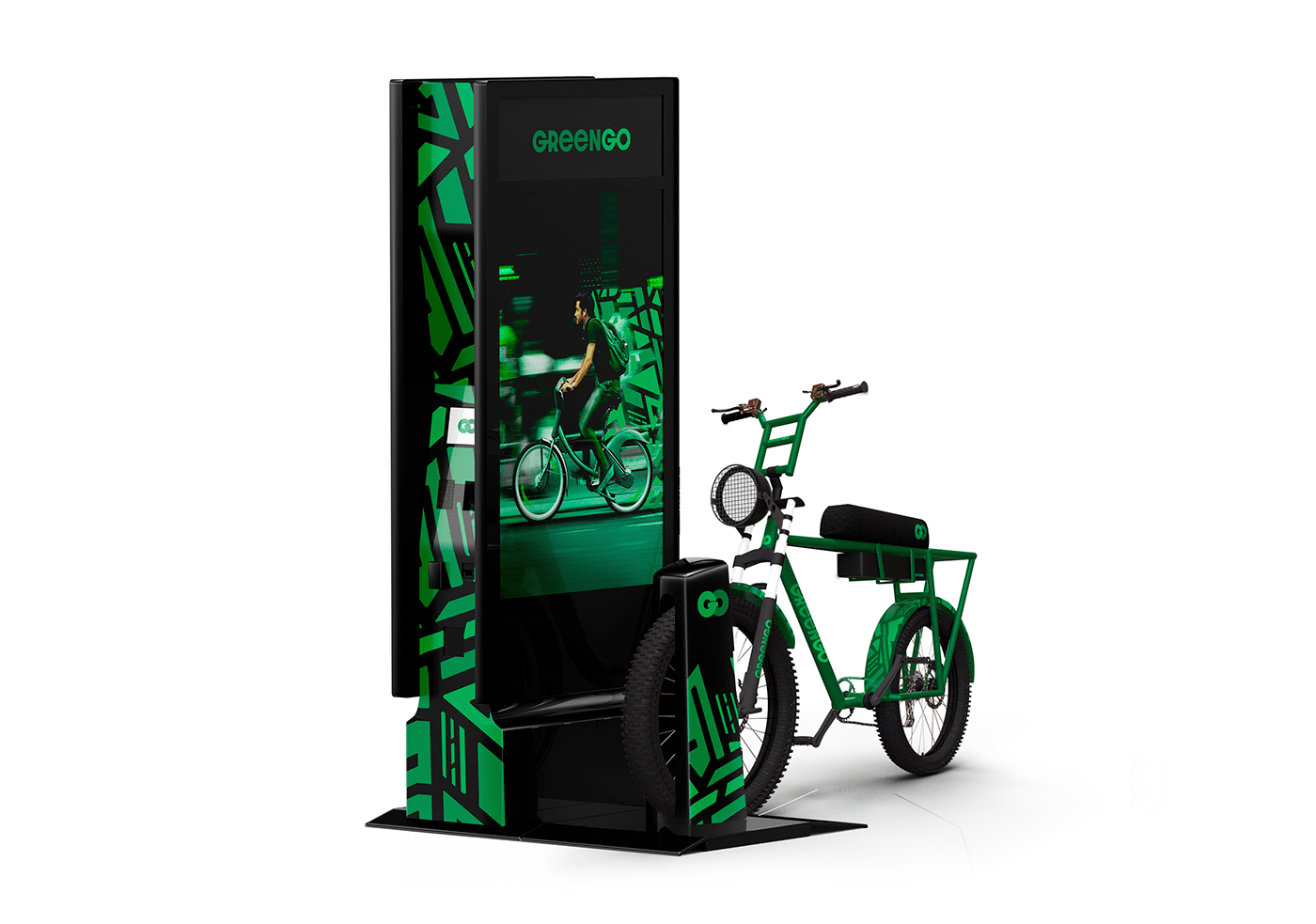 Bike branding  eco Sustainable Bicycle Ebike ecological green logo Transport