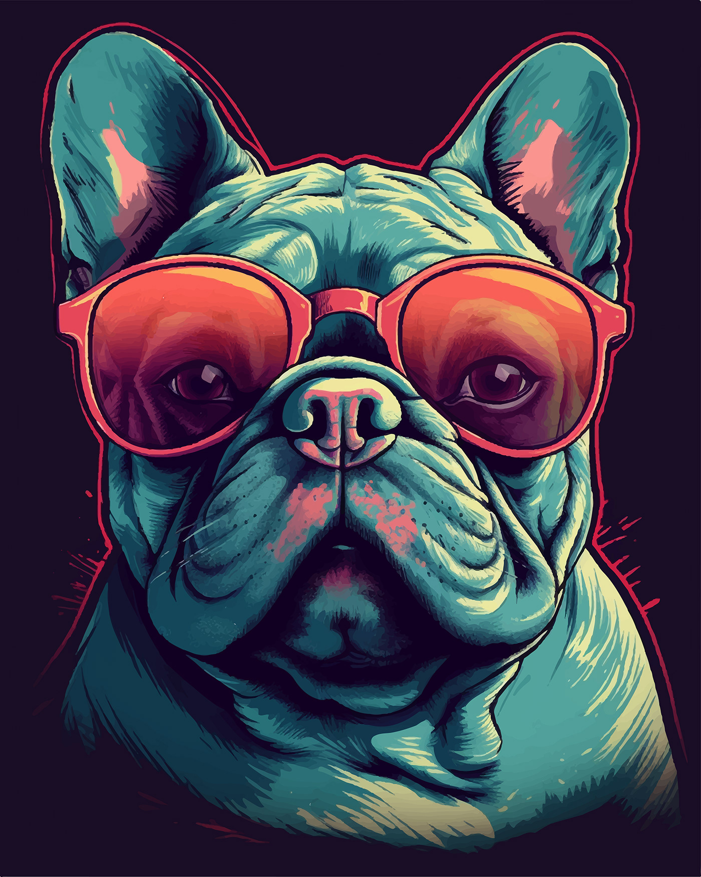 adobe illustrator bulldog Character design  Digital Art  digital illustration ILLUSTRATION  vector