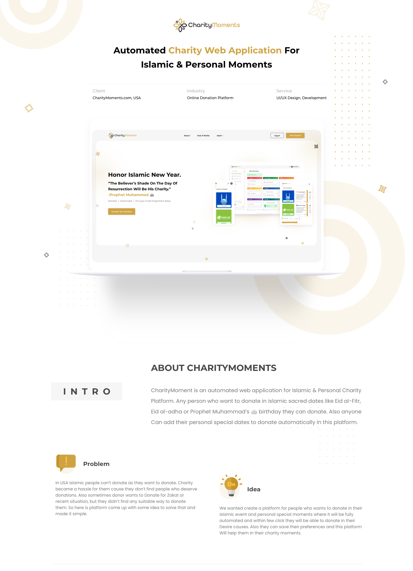 charity clean donation UI/UX webapp Website dashboard islamic landing page non profit