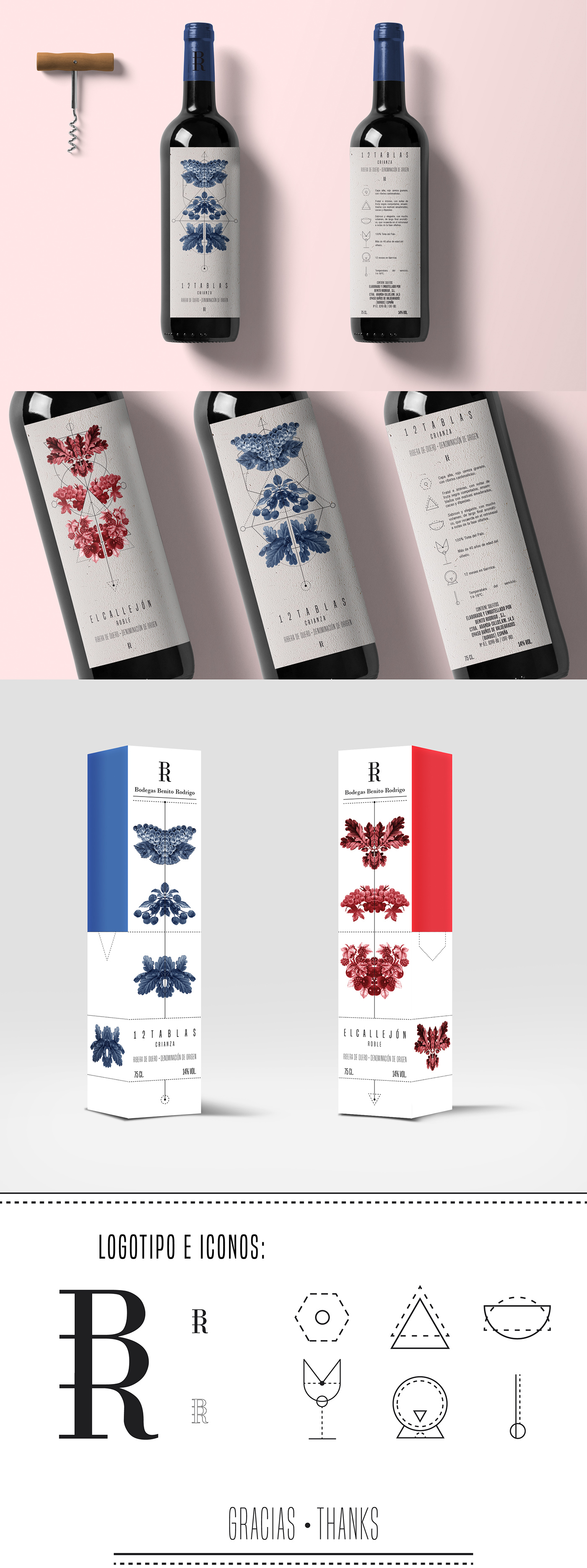 wine red symmetry Minimalism geometry Geometrical Packaging studentprojet blue concept