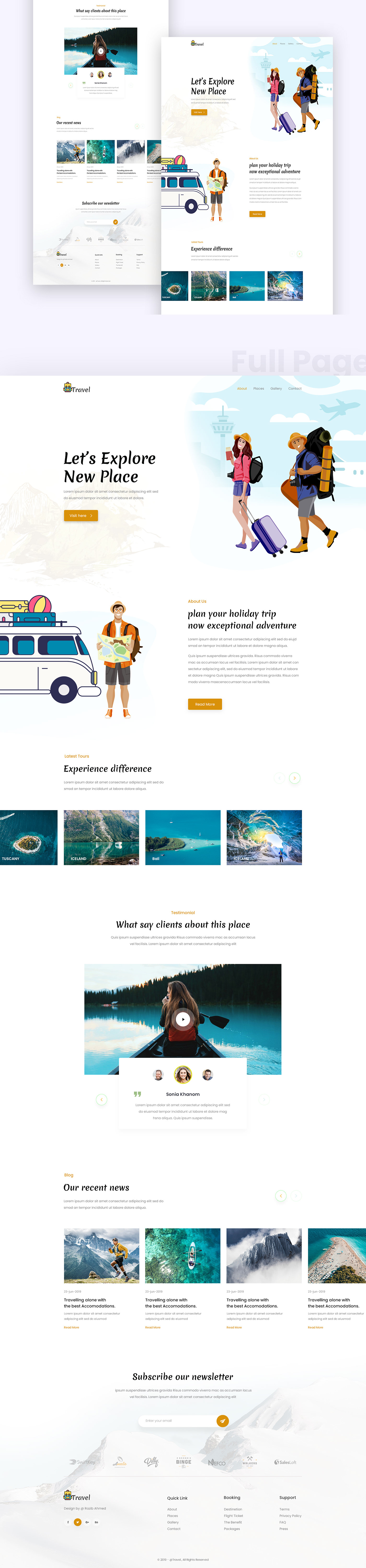 landing page template Travel agency Website Web Design  uiux ui design Web travel agency