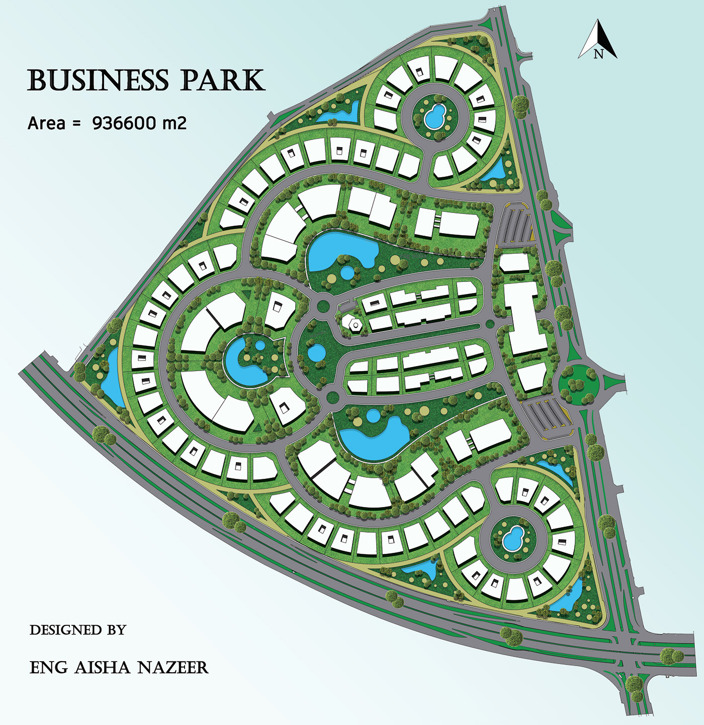 architecture business park design Landscape Masterplan modern Render Urban Design urban planning urbanism  