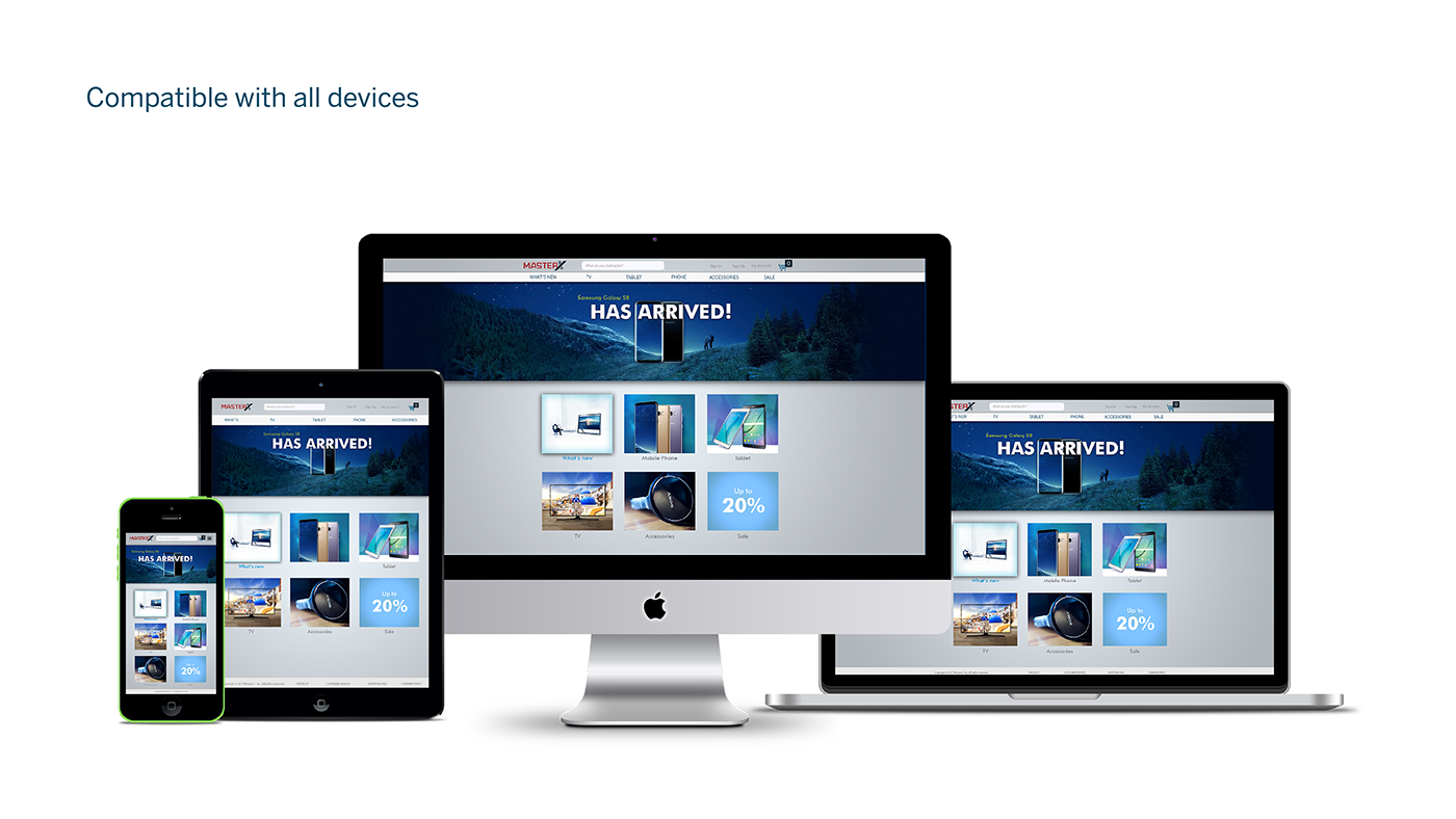 elegant modern amazing Responsive navy blue electronic online store