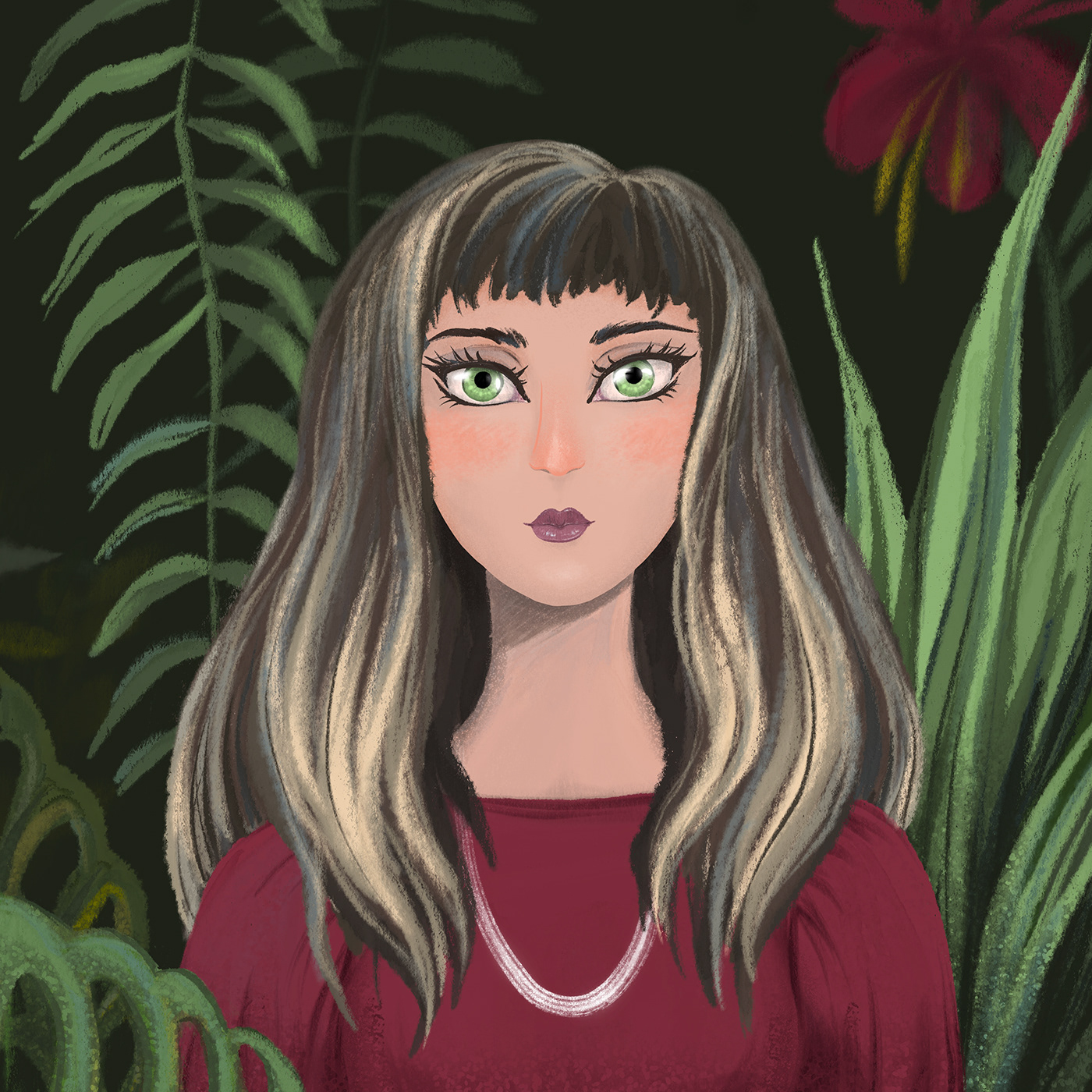 avatar digital illustration portrait sketch creepy weird Character horror girls emotions