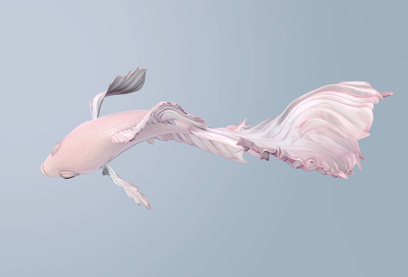 3D animal artwork Digital Art  fish keyshot modeling Render Zbrush zbrush sculpt