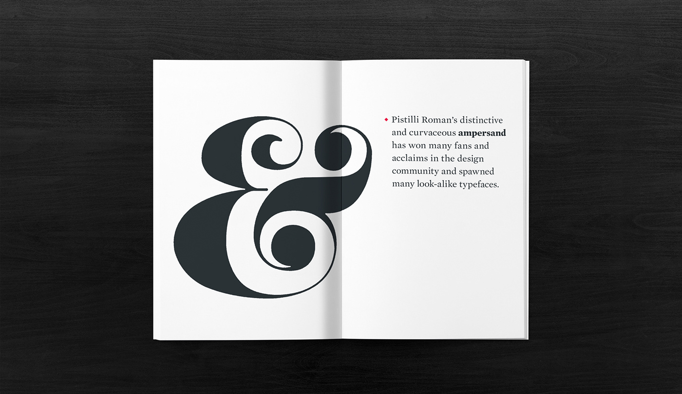 type specimen Pistilli roman Classic typography   elegant serif Layout book