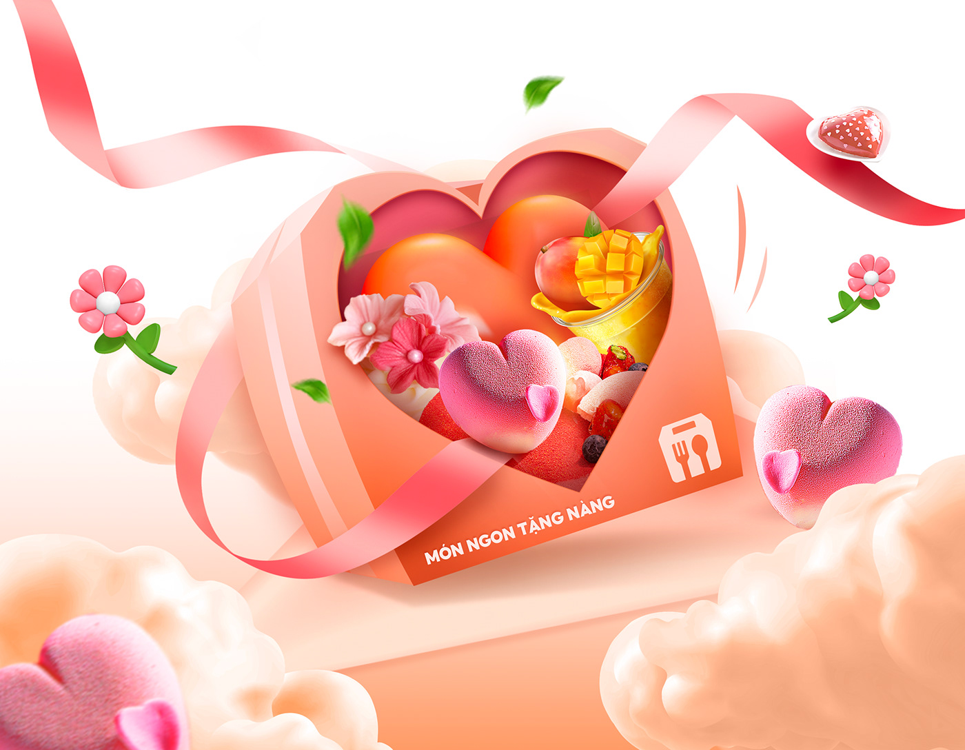 app banner Ecommerce Food  gift heart Love Shopee shopeefood Social media post