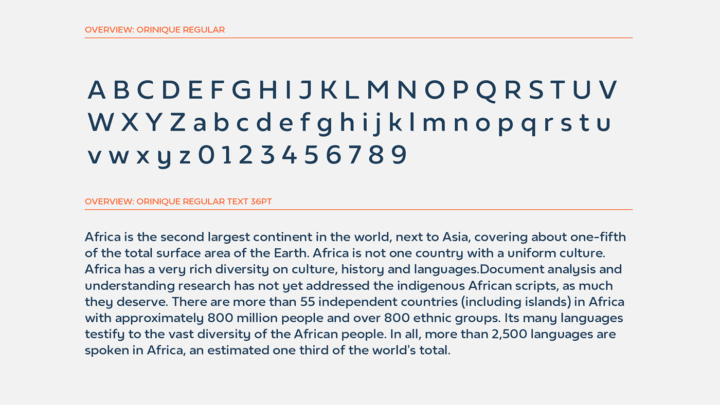 africa Africa Design Bespoke Font branding  custom font custom typeface modern orinique sans serif