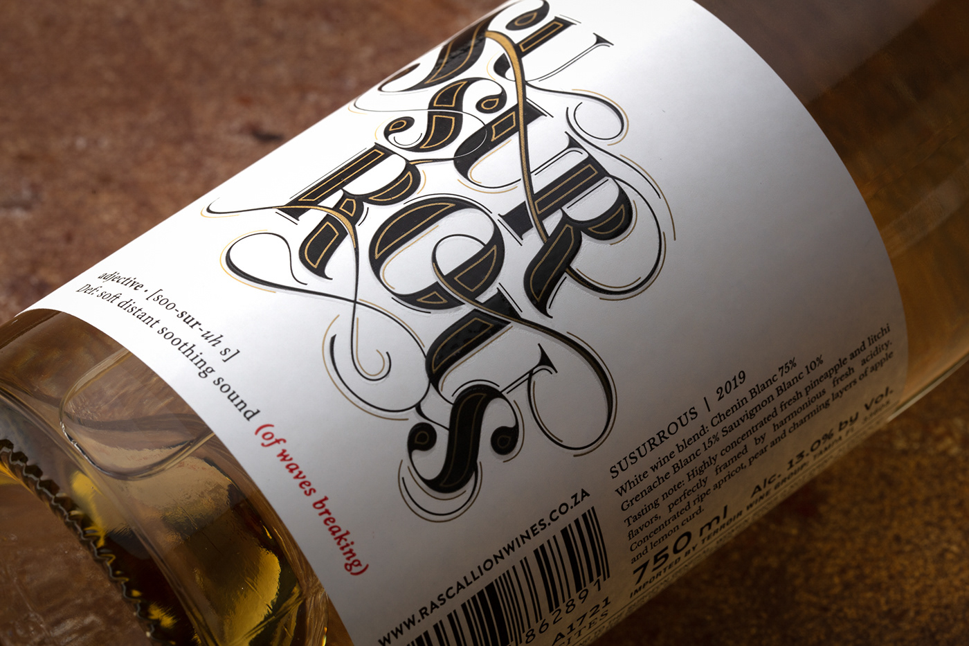 graphic design  Packaging wine wine label Wine label Design typography   black gold ILLUSTRATION  monochrome product design 