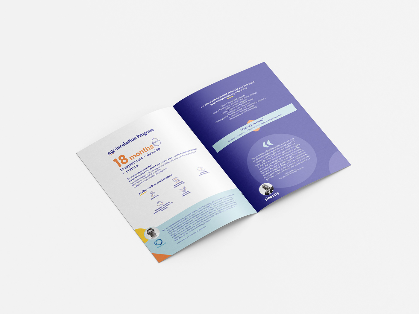 brochure eldery flyer healthcare identity Incubator leaflet logo senior silver economy