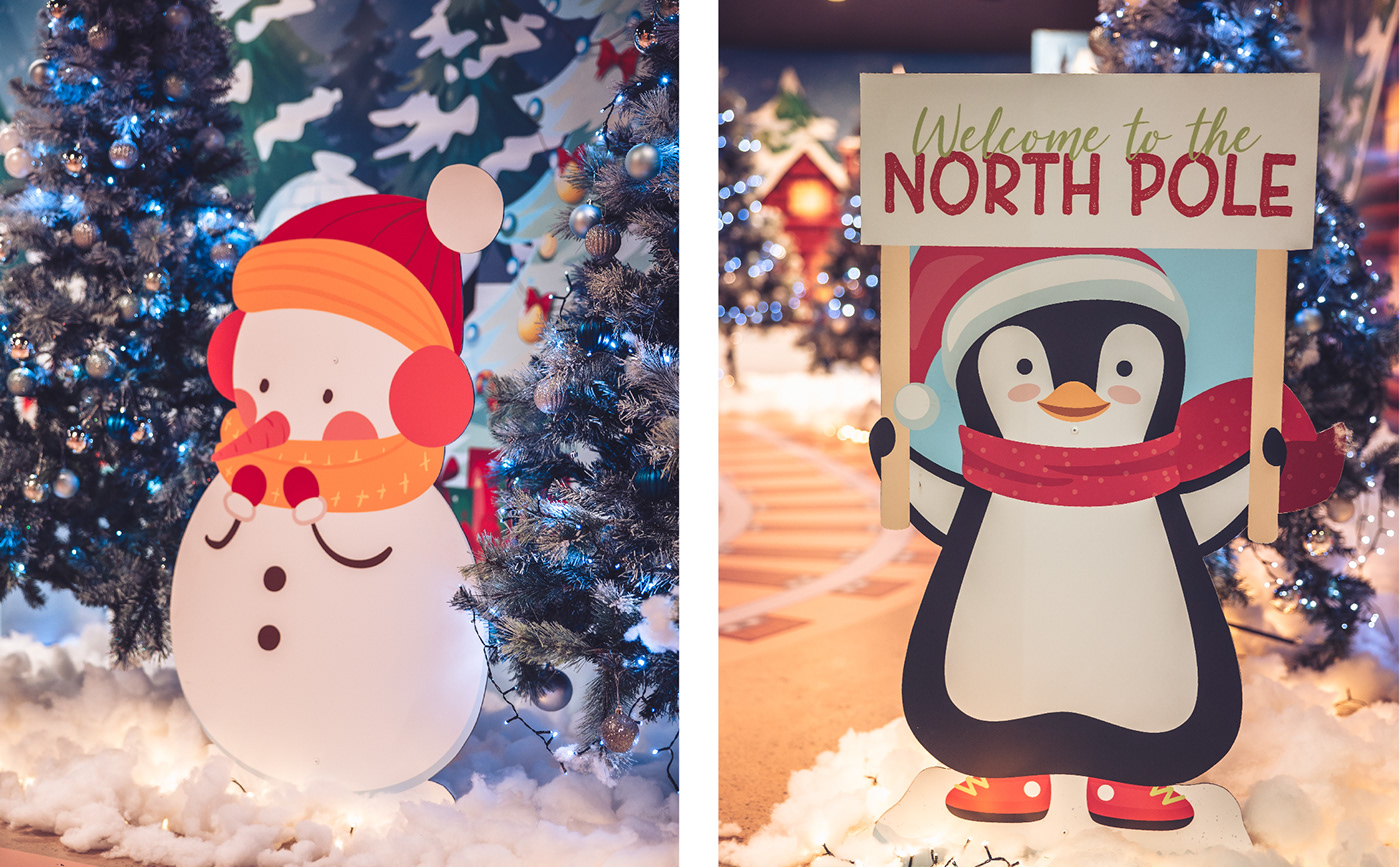 brand Christmas Event installation props santa's workshop set design  Shopping Centre train Winter Wonderland