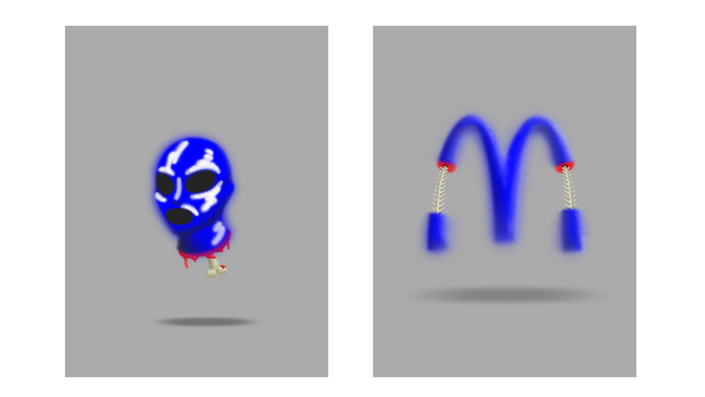 abstract art graphic design  ILLUSTRATION  logos McDonalds Nike painting   photoshop Pointillism