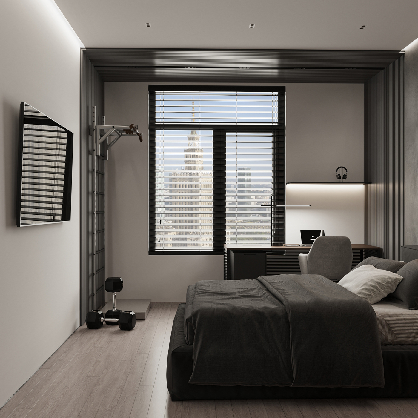 interior design  Interior design visualization bedroom modern 3ds max corona Render 3D