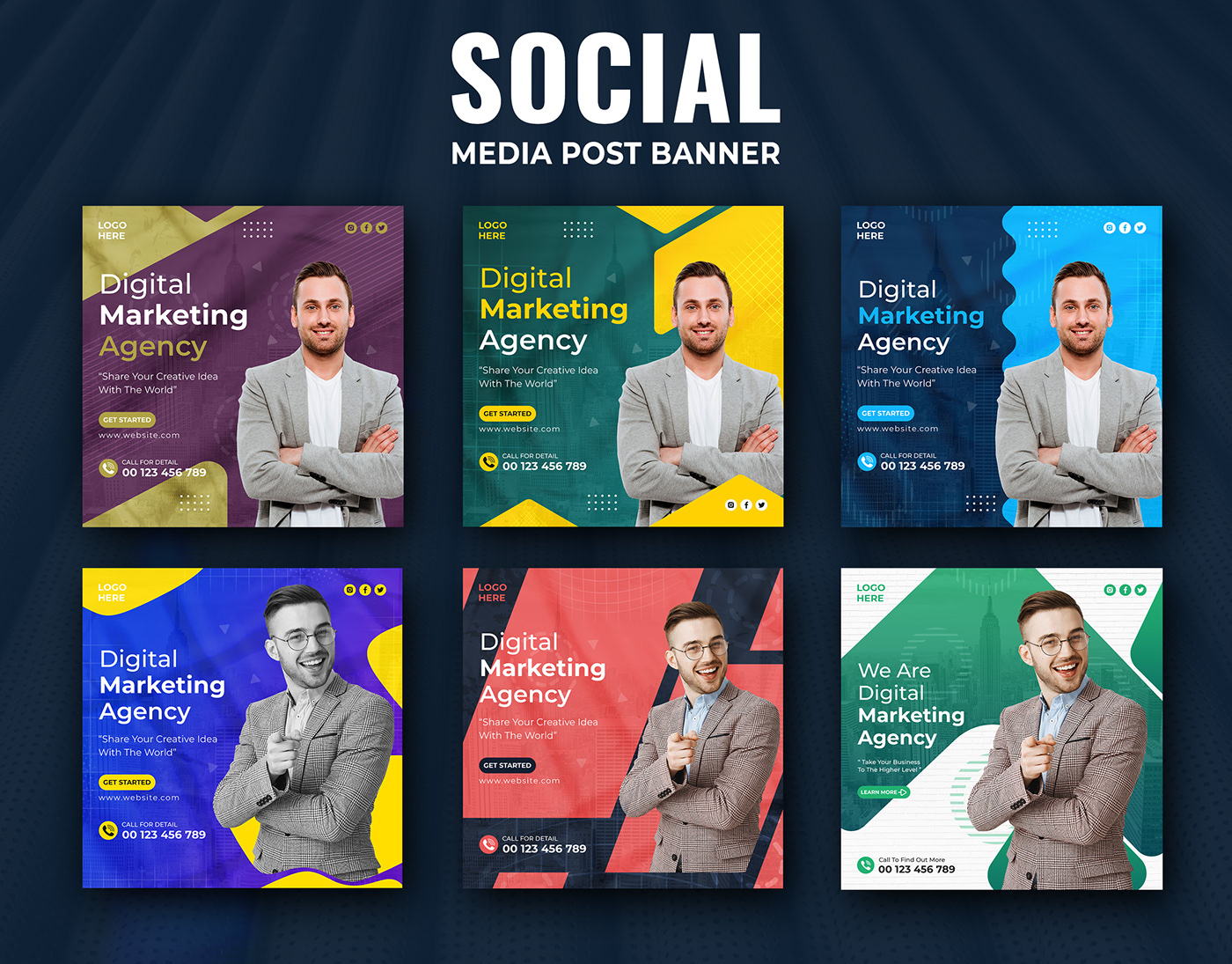banner template digital facebook post Instagram Post marketing   Promotion Social Banner social media square flyer Web Banner