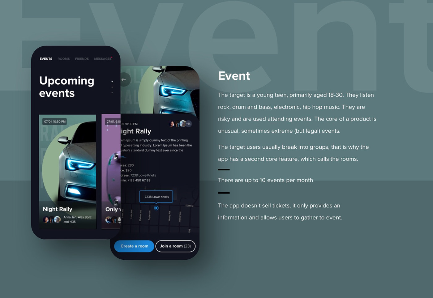 UI ux motion ios app Event social modern product