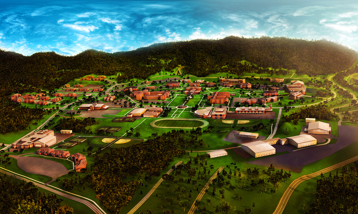 3D campus map c4d carbonscatter E-on