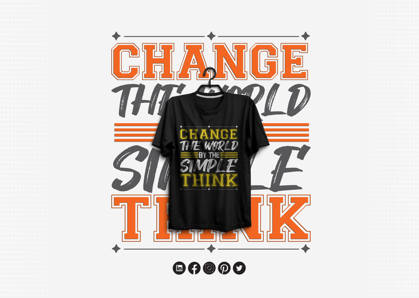 typography   typography design t shirt design simple design custom design t shirts black and white Fashion  text change think
