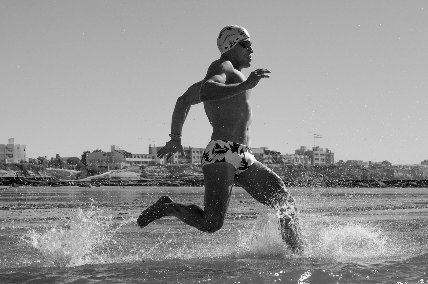 Outdoor swimming lifeguard Photography  Tournament sports black and white
