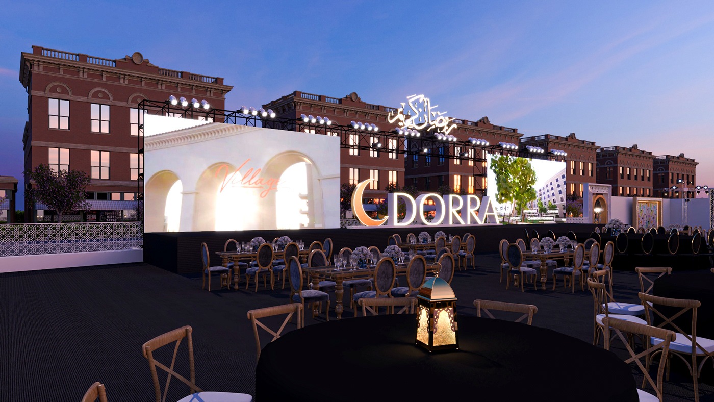 dorra Ramadan Iftar Event ramadan Tent Design 3ds max vray Render architecture #dorra development