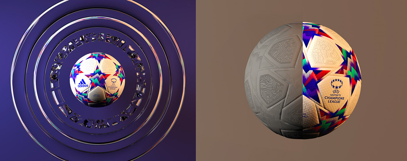 ball champions league design football graphic design  product design  soccer sports UEFA Champions League women