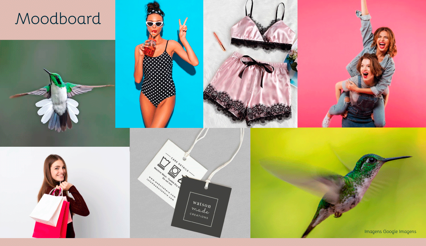 beija-flor feminino identidade visual lingerie Logotipo loja feminina marca moda moda feminina