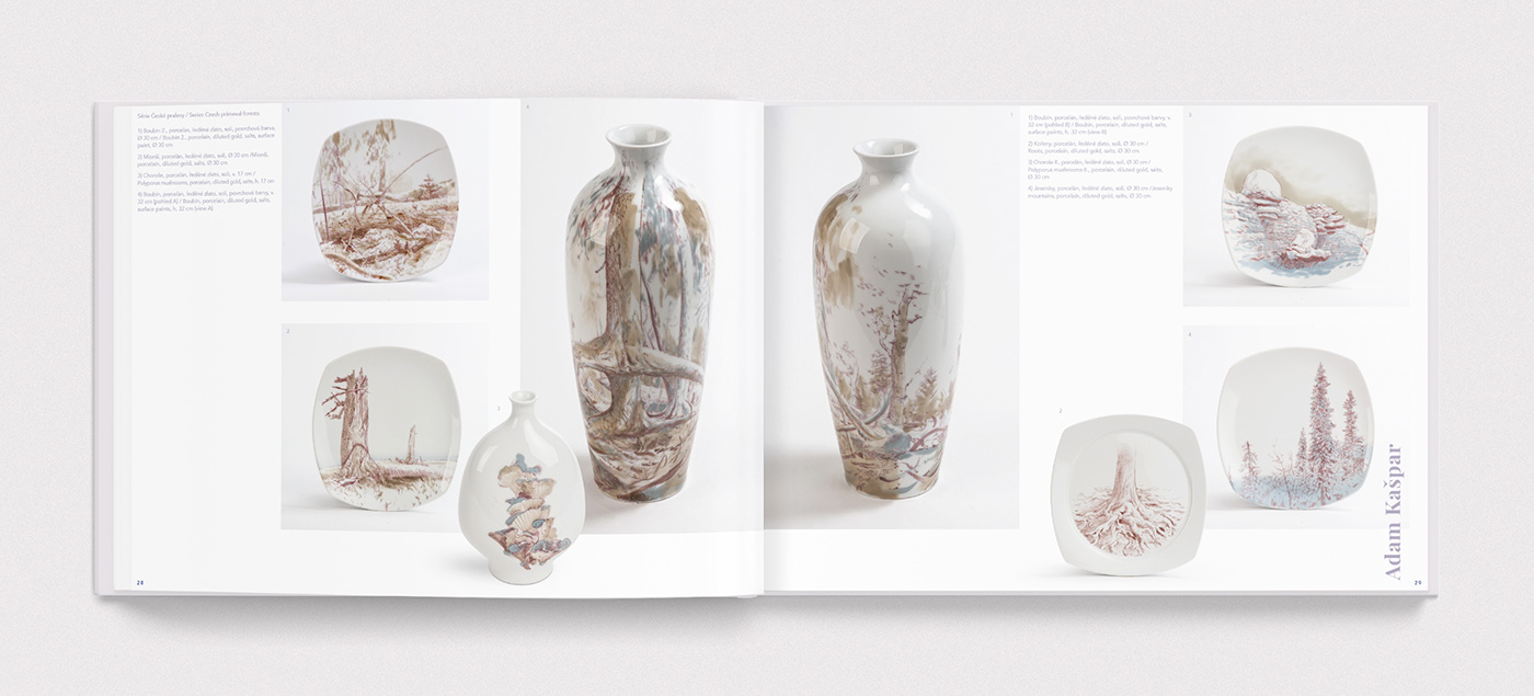 Exhibition  catalog Catalogue print graphic design  Art Exhibition porcelain print design  book book design