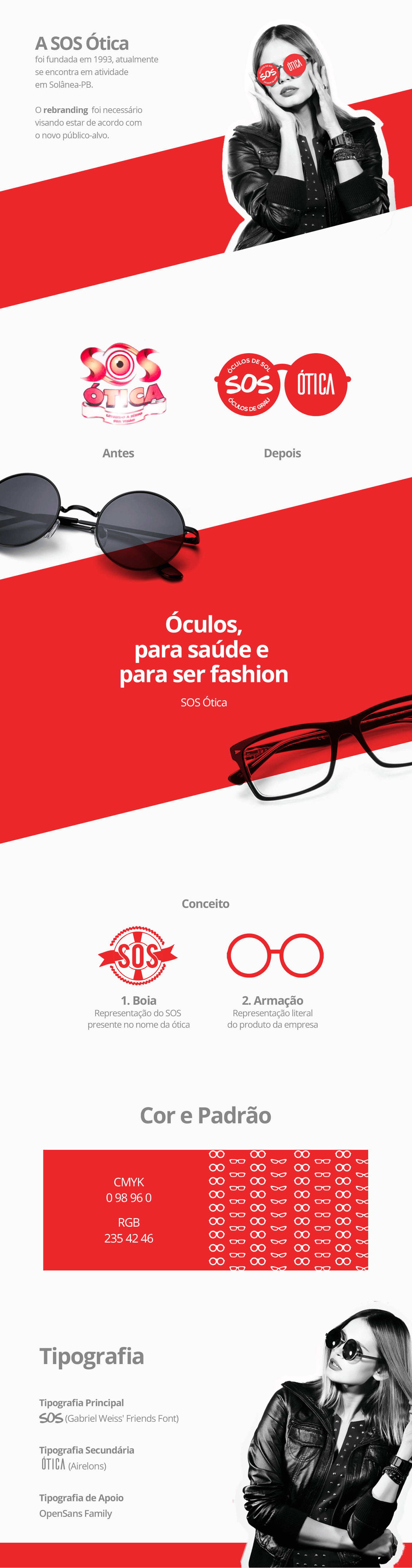 identidade visual marca logo brand redesign Rebrand rebranding Logotipo OTICA óculos