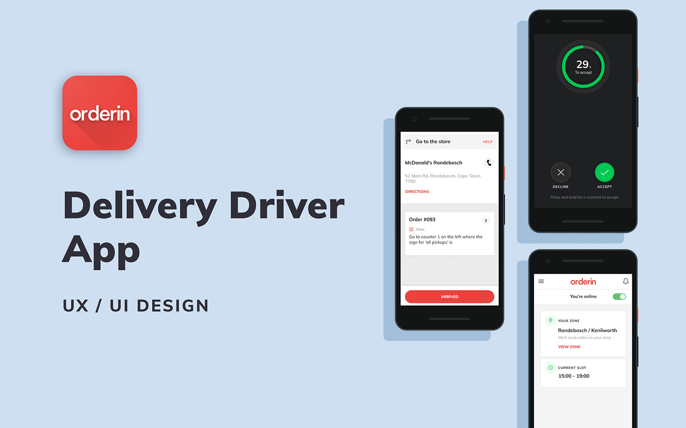 app delivery design mobile product design  UI ux