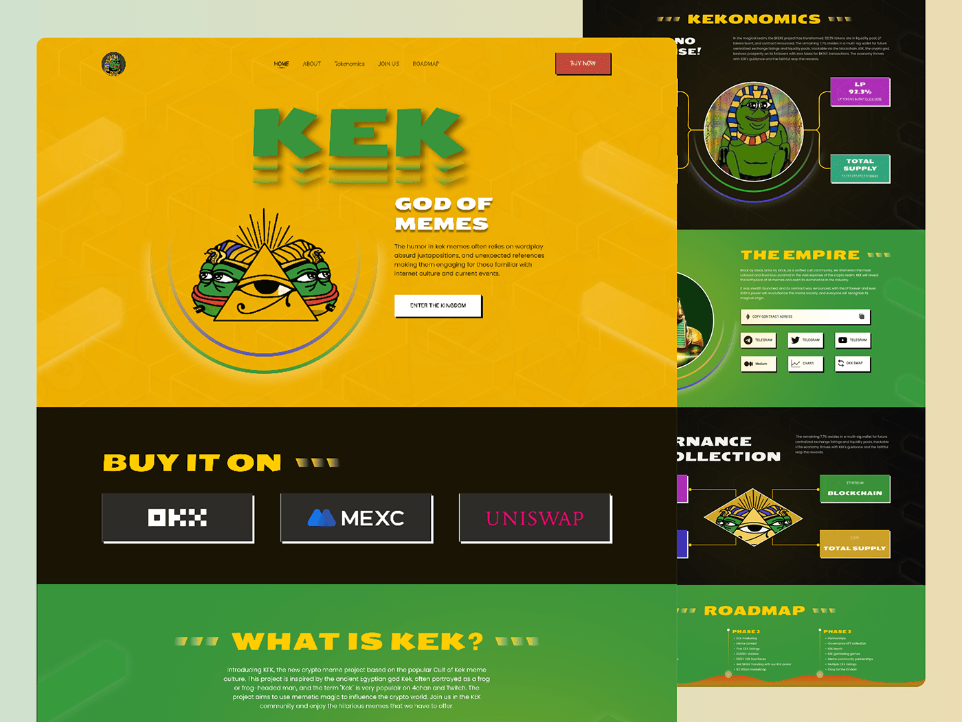 KEK | Meme Pepe Landing Page Re-Design Concept. on Behance