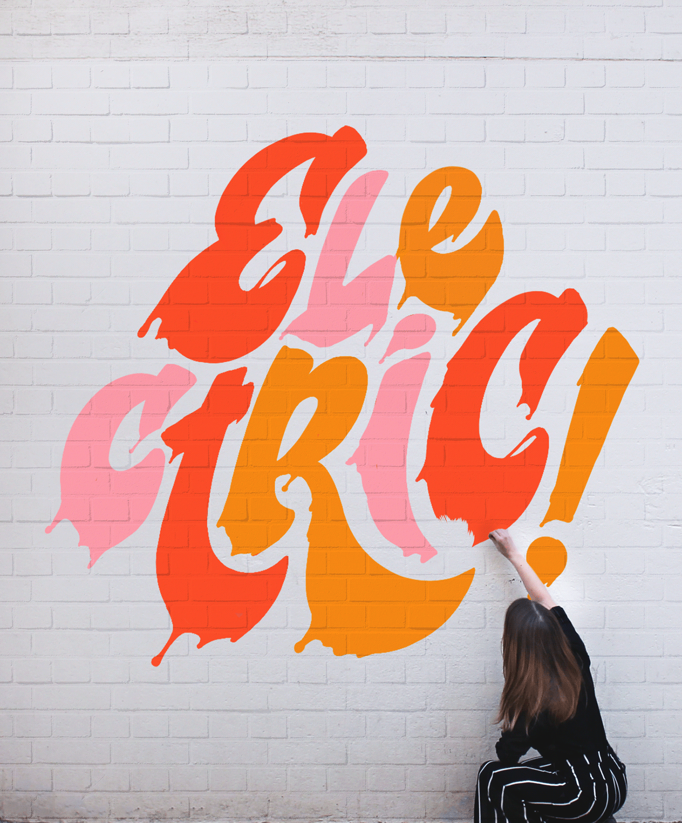 Electric Mural Lettering by Sydney Prusso