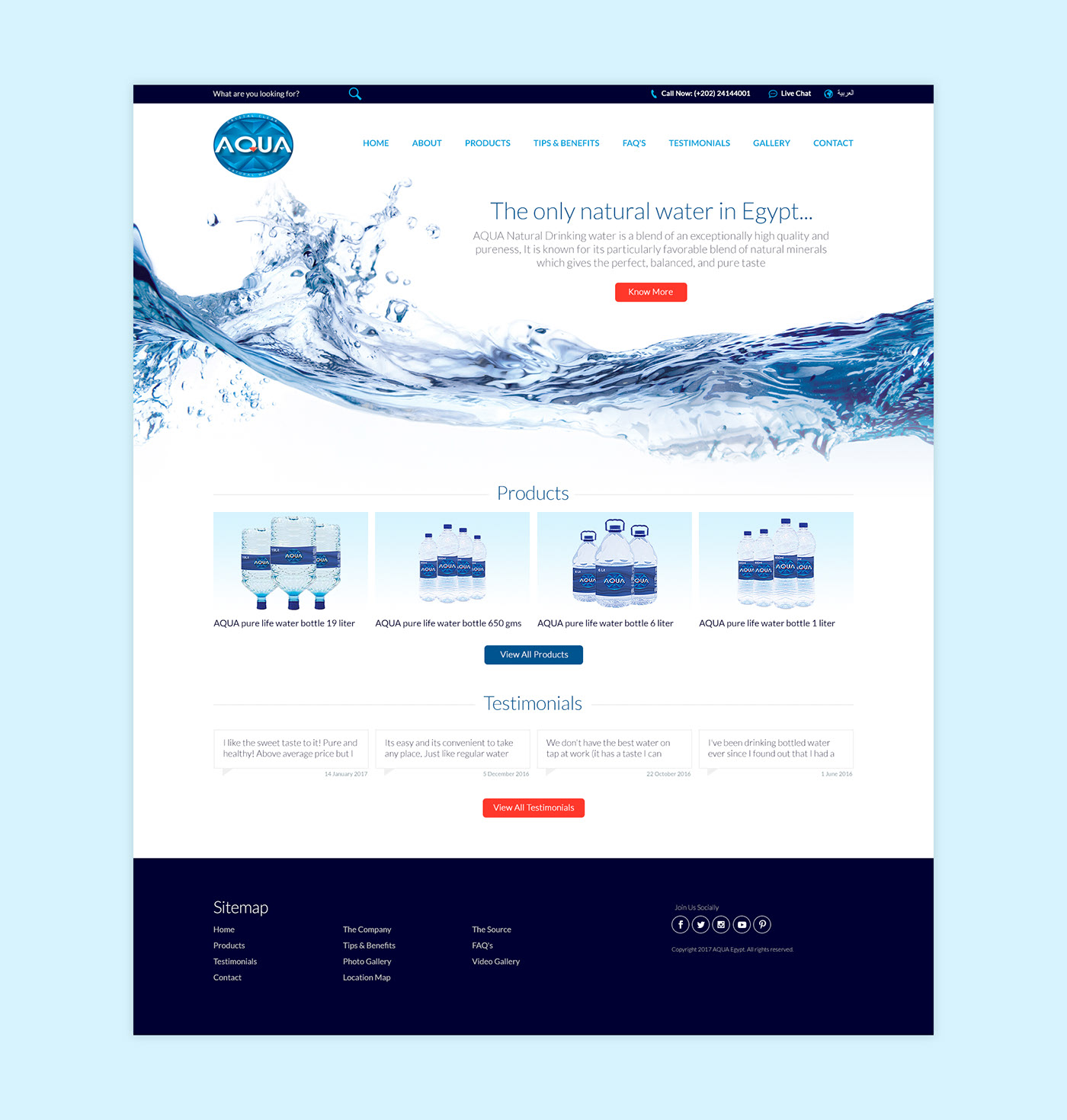 Aqua Egypt - Website Design & Wordpress Development