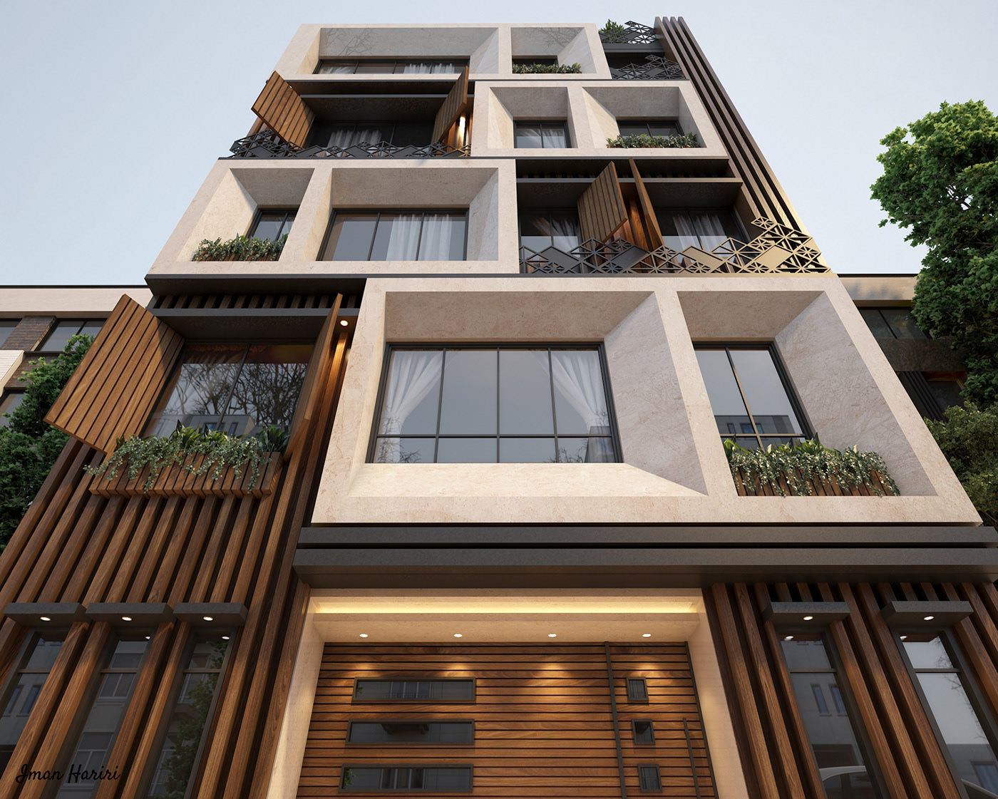 Residential modern facade deign on Behance