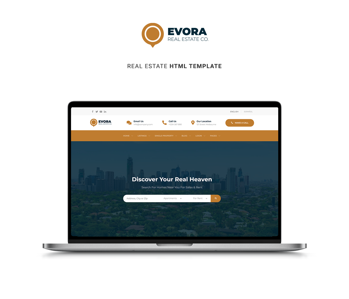 Evora - Real Estate HTML Template - 1
